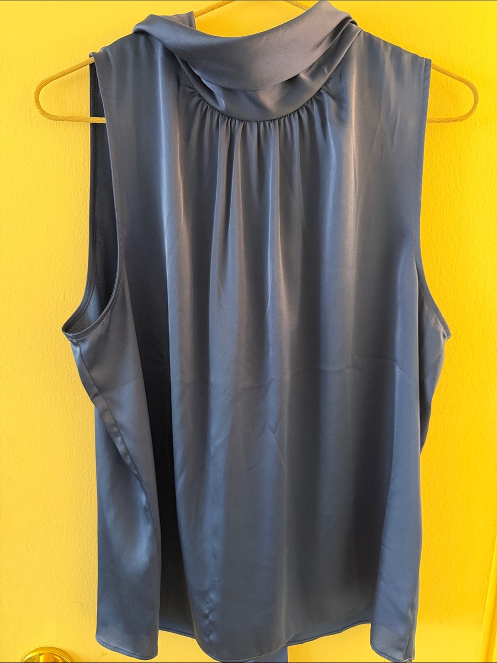 White House Black Market Sleeveless Cowl Neck Blouse - Royal Blue